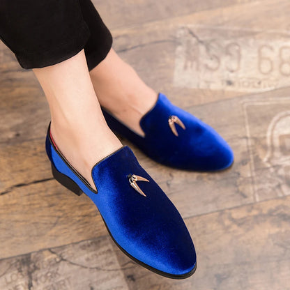 Crest Velvet Loafers