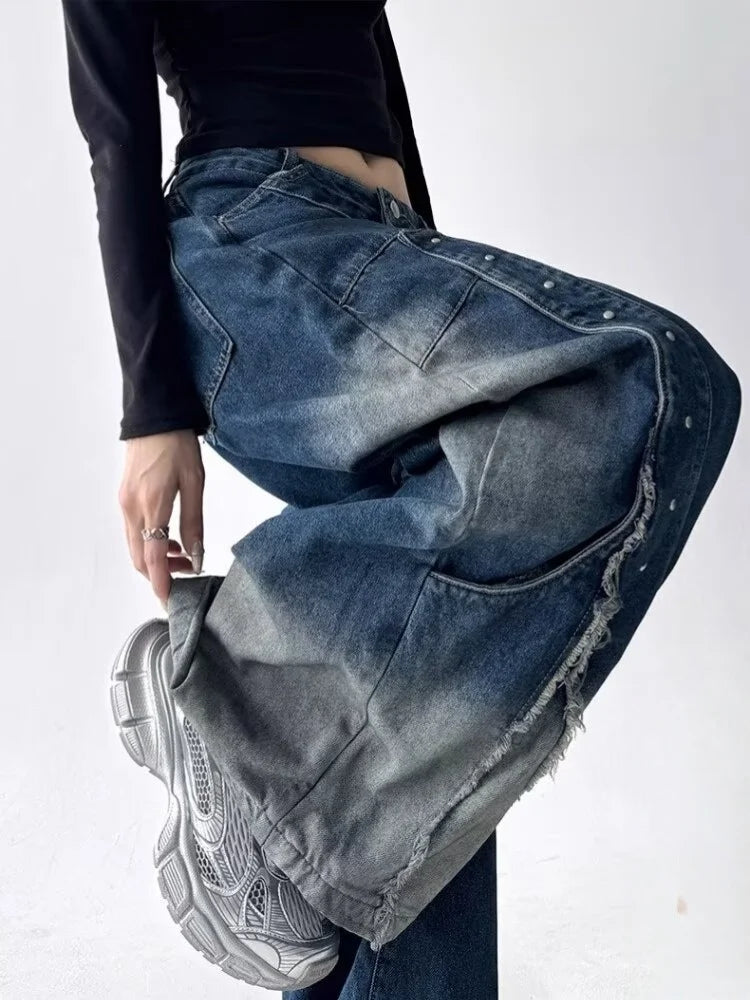 Raven Stud Barrel Jeans