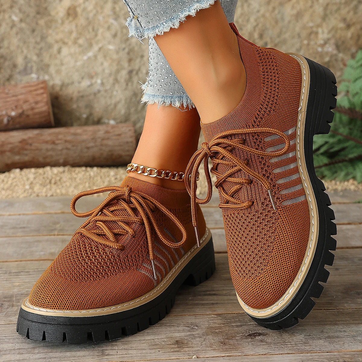 Lena Knit Platform Sneakers