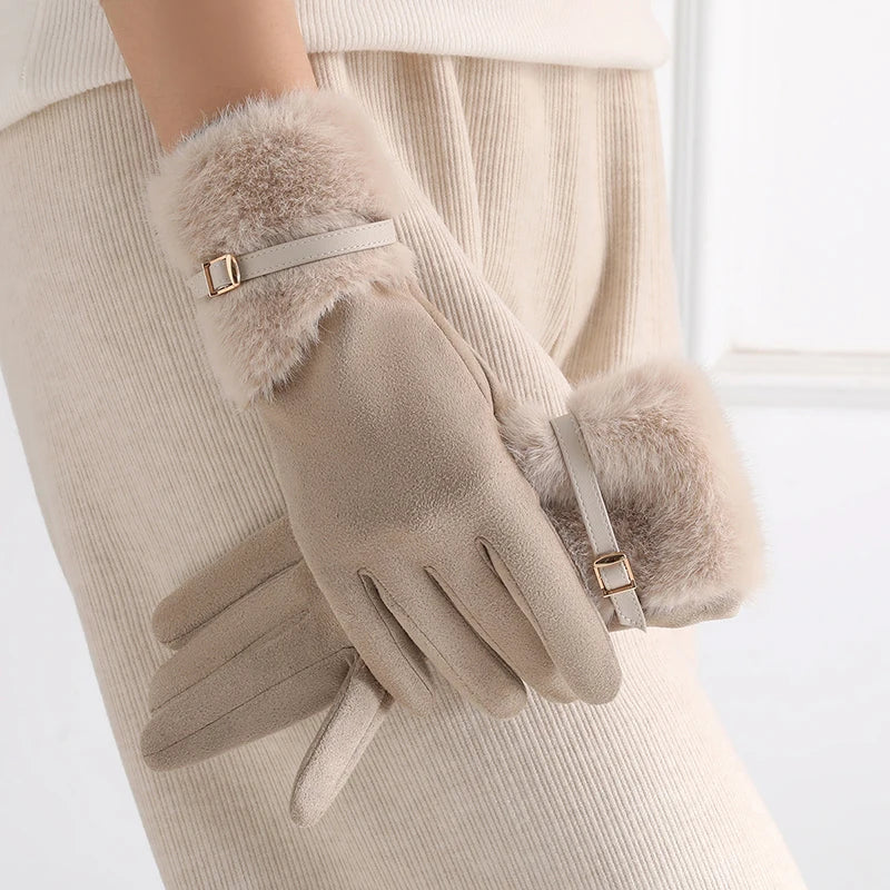 Esmé Fur Accent Gloves