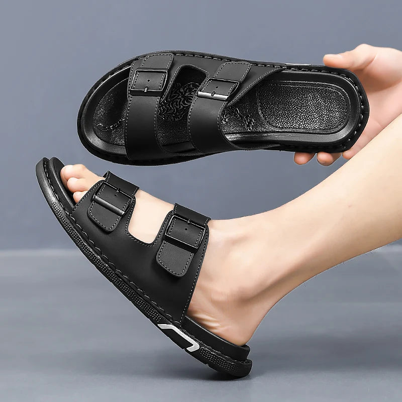 Montero Leather Slides