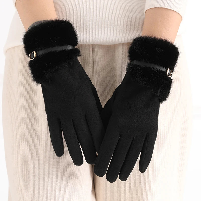 Esmé Fur Accent Gloves