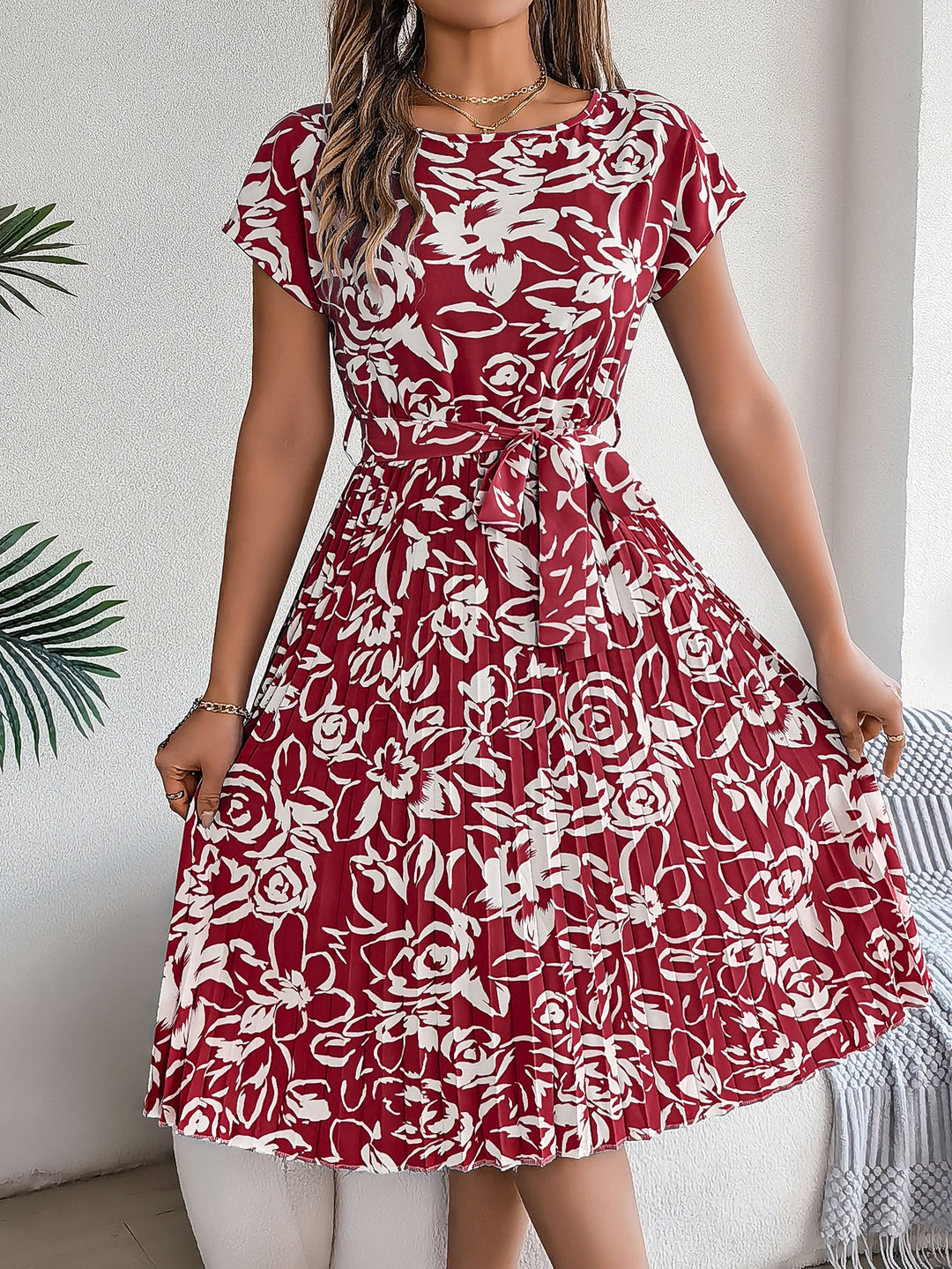 Amelia Garden Pleated Dress
