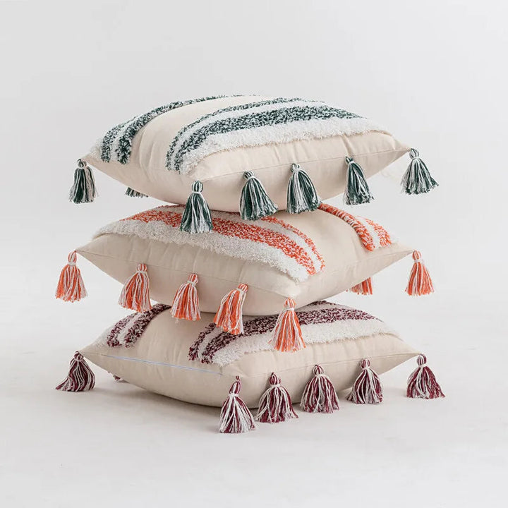 Kaia Boho Fringe Pillow Cover