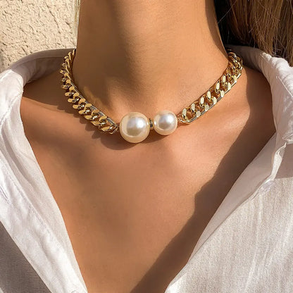 Margaux Pearl Chain Necklace