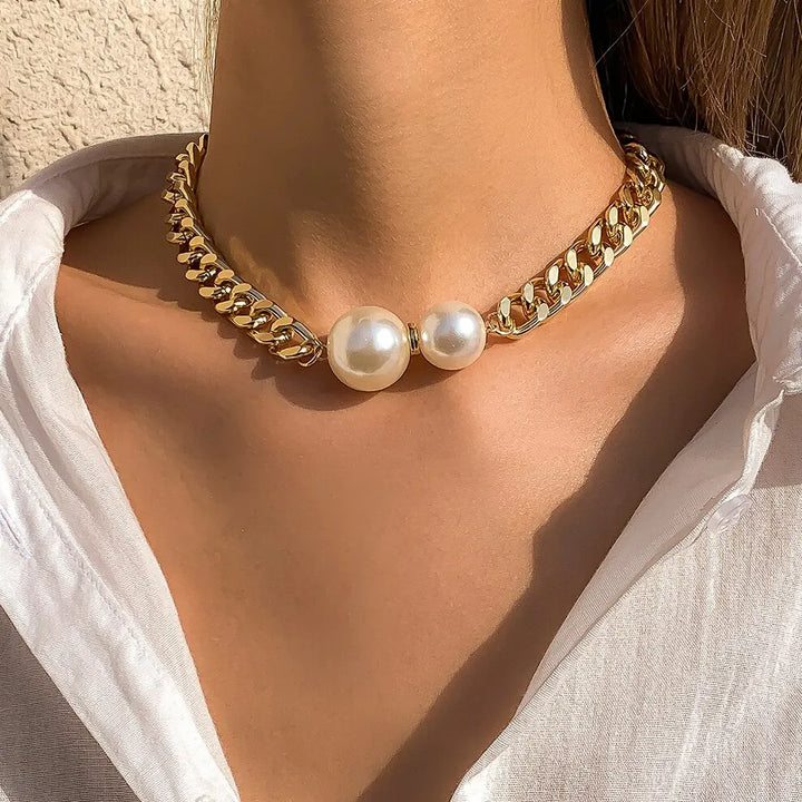 Margaux Pearl Chain Necklace