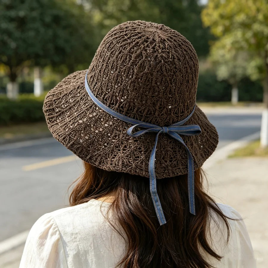Capri Denim Ribbon Hat