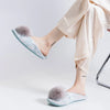 Aurora Satin Pom Slippers