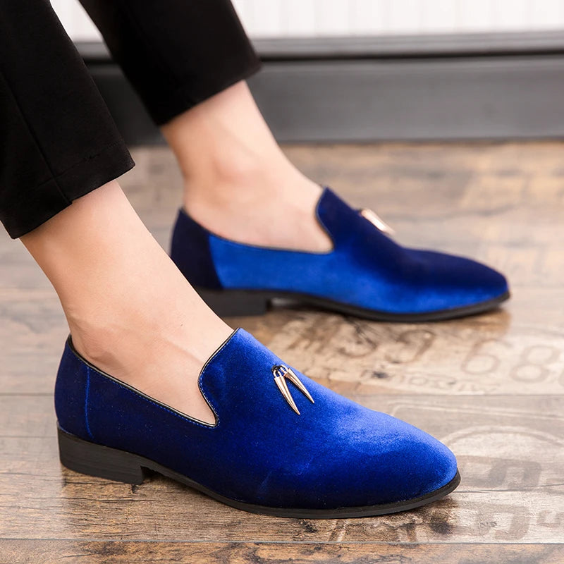 Crest Velvet Loafers