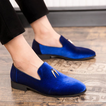 Crest Velvet Loafers
