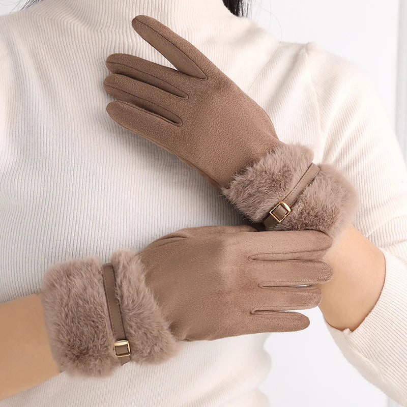 Esmé Fur Accent Gloves