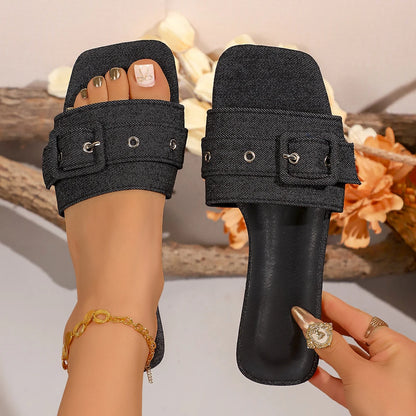 Avery Denim Flats