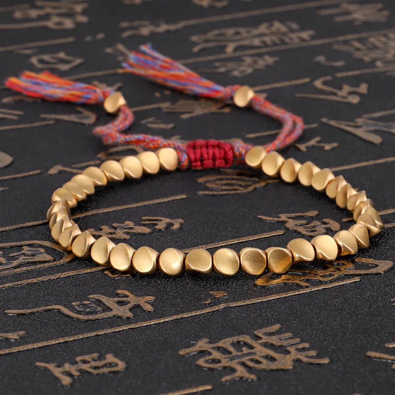 Fortune Copper Bead Bracelet