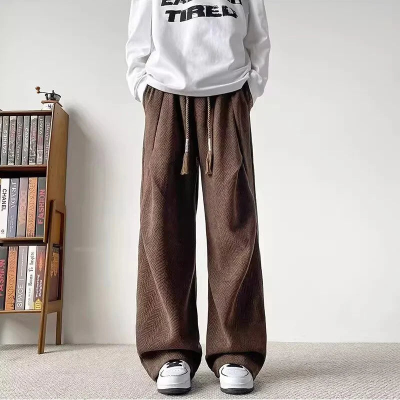 Callan Herringbone Wide-Leg Pants