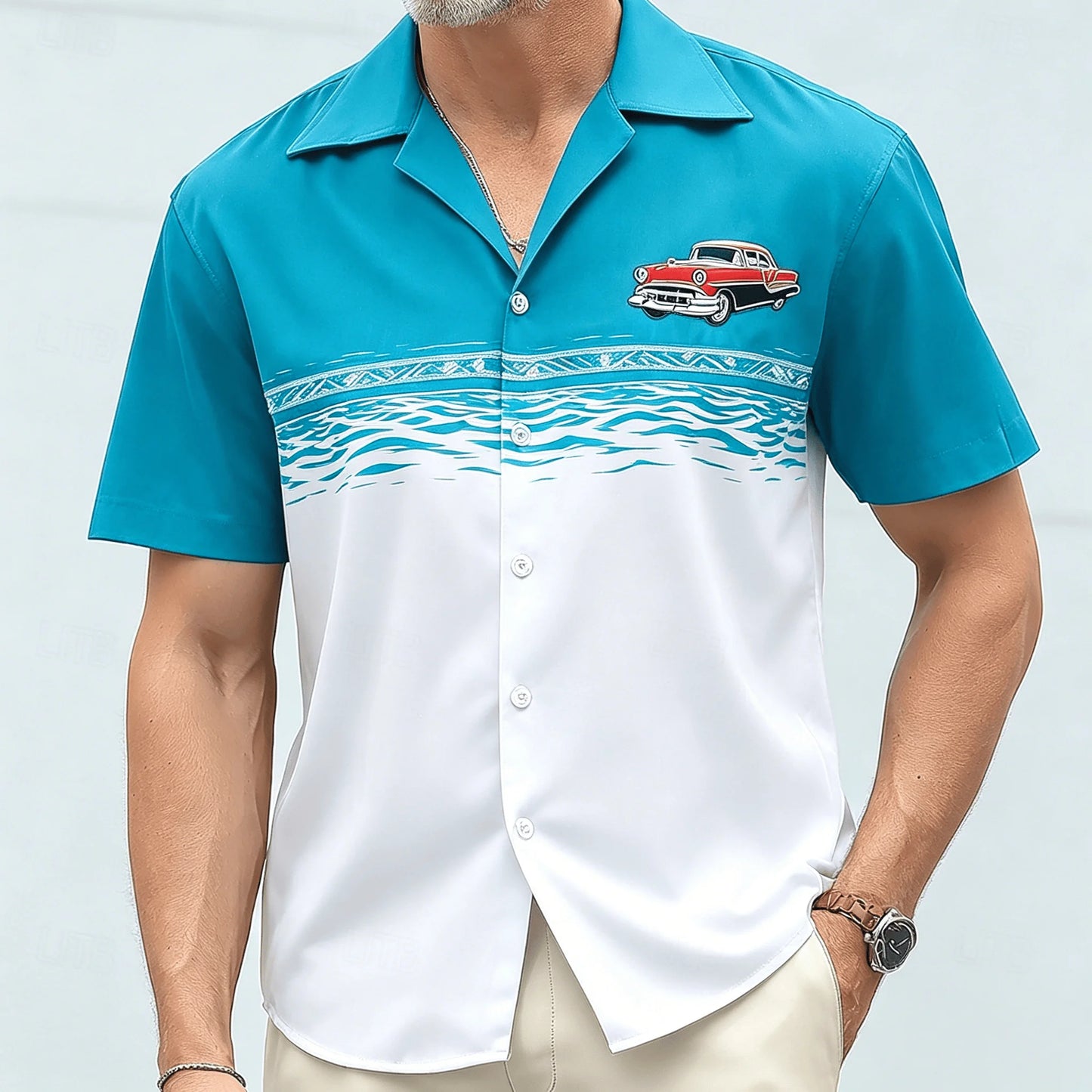 Atlas Contrast Button-Up
