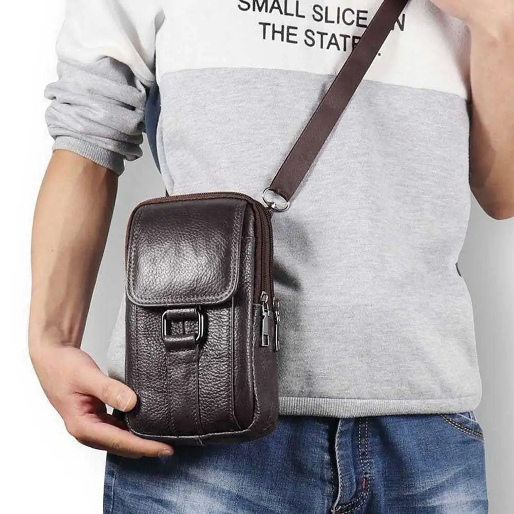Brixton Leather Crossbody Bag