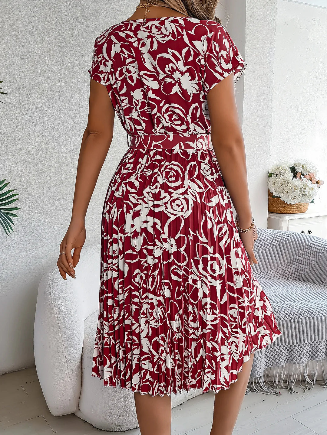 Amelia Garden Pleated Dress