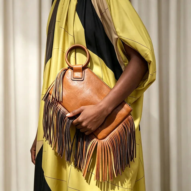 Camille Fringe Clutch