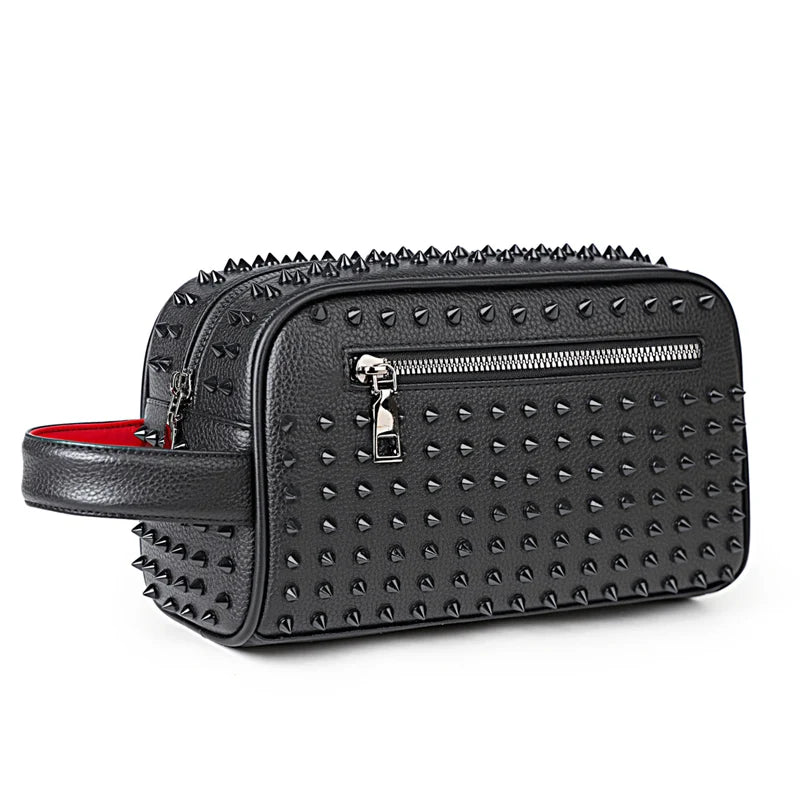 Knox Spiked Leather Clutch
