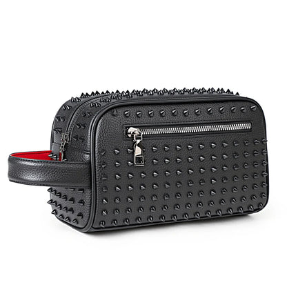 Knox Spiked Leather Clutch