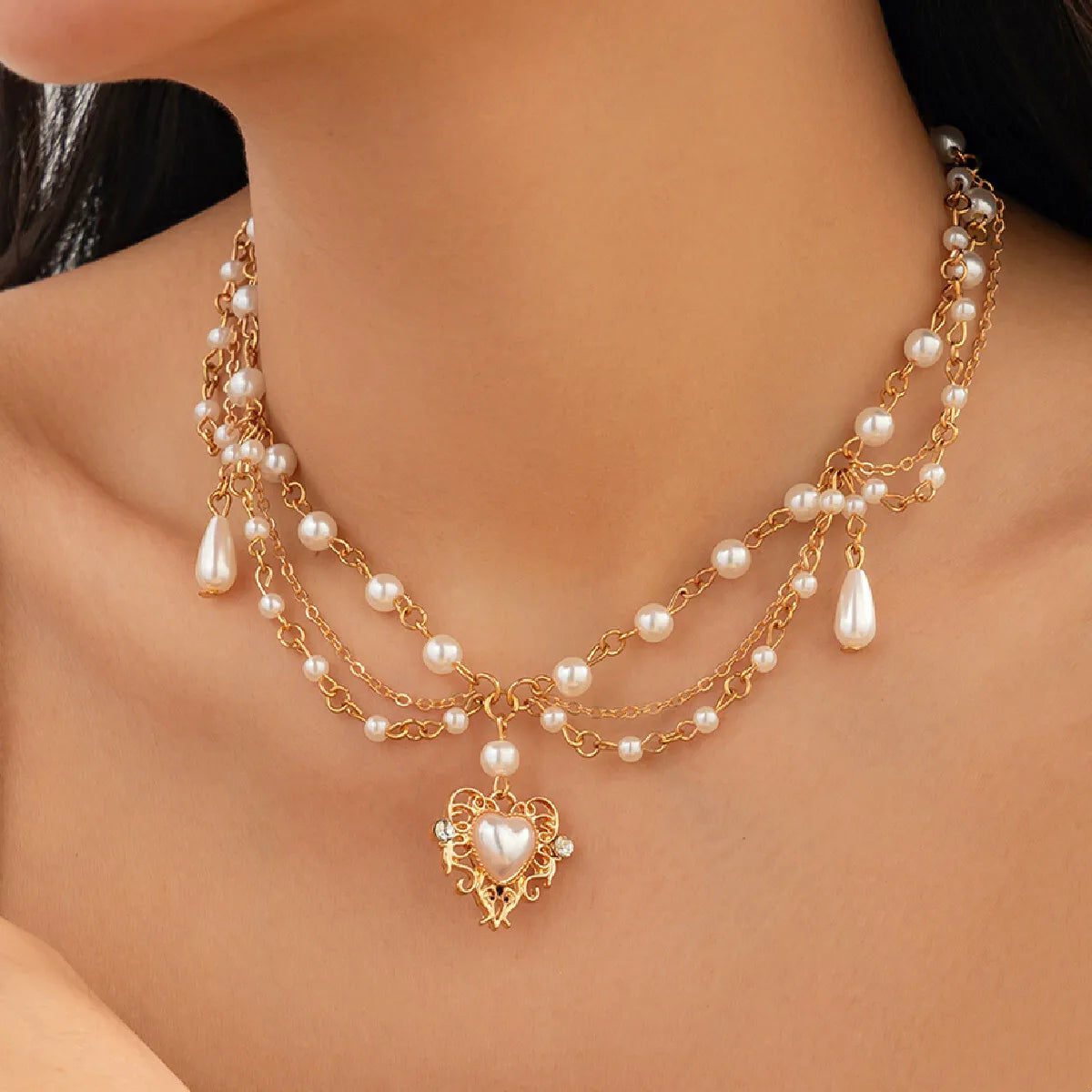 Estelle Layered Pearl Necklace