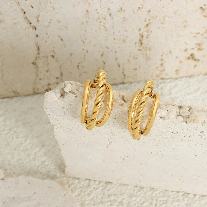 Ivy Double Loop Earrings