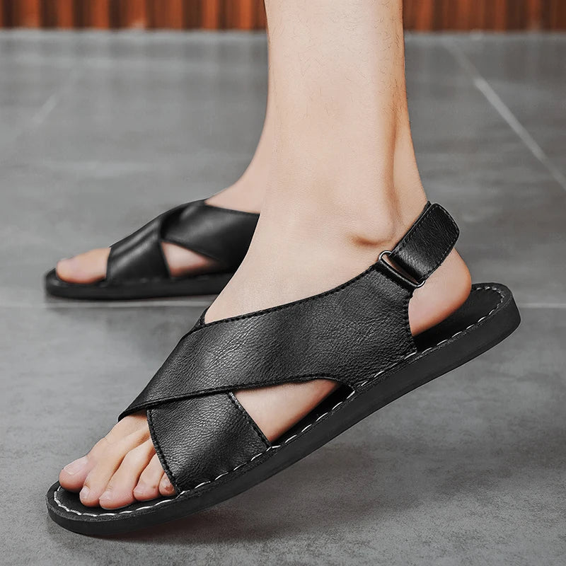 Cesare Leather Sandals