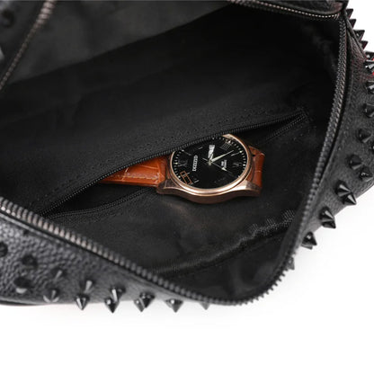 Knox Spiked Leather Clutch