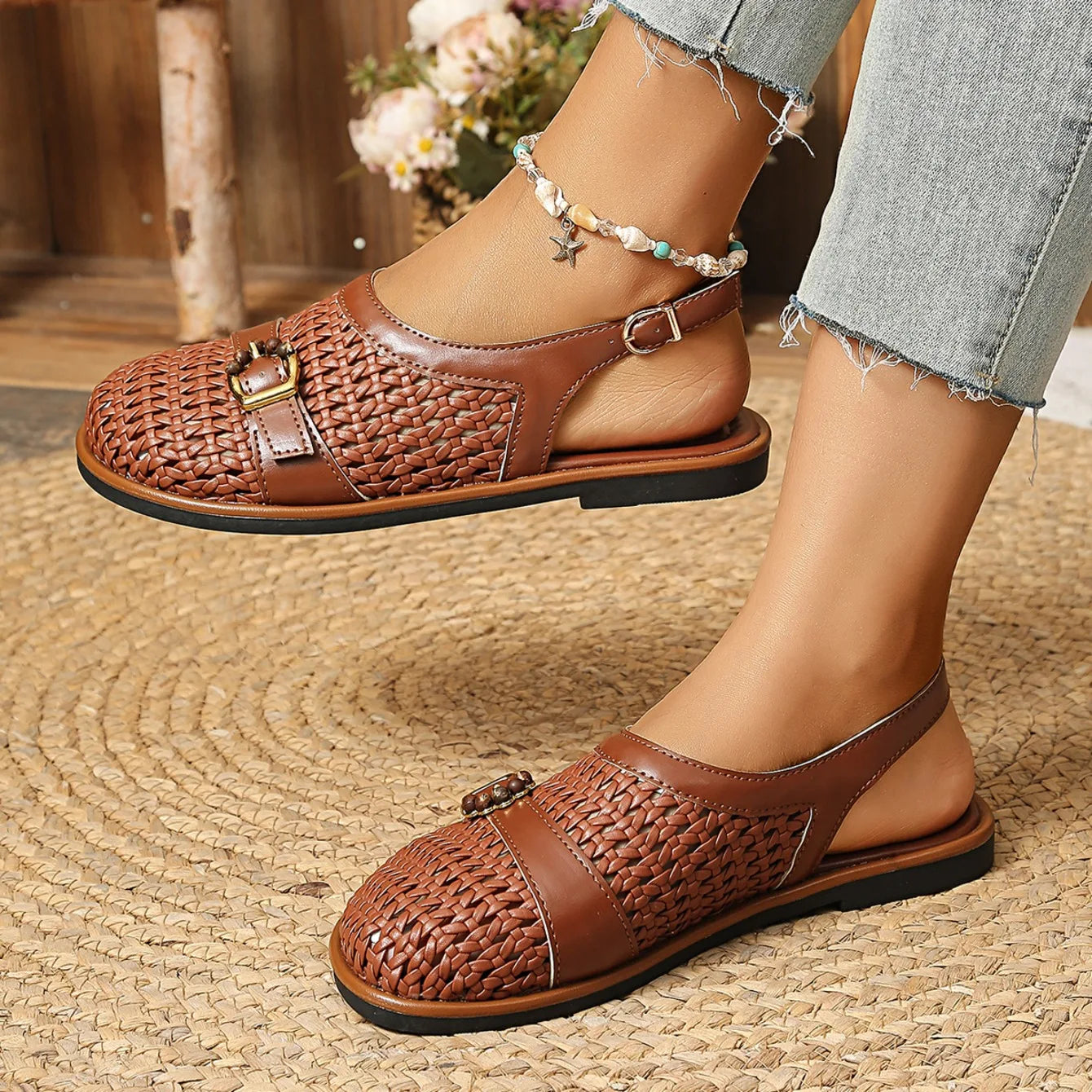 Noémie Woven Sandals