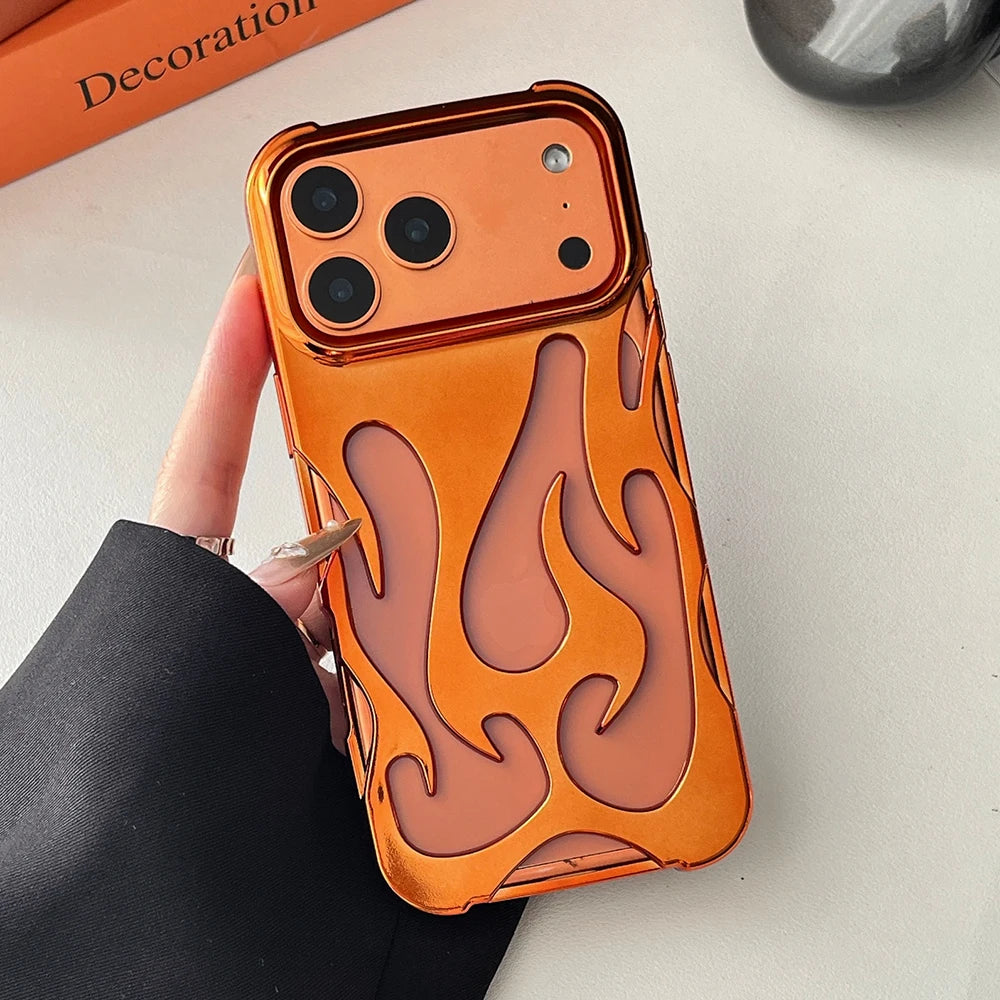 Chrome Flame iPhone Case