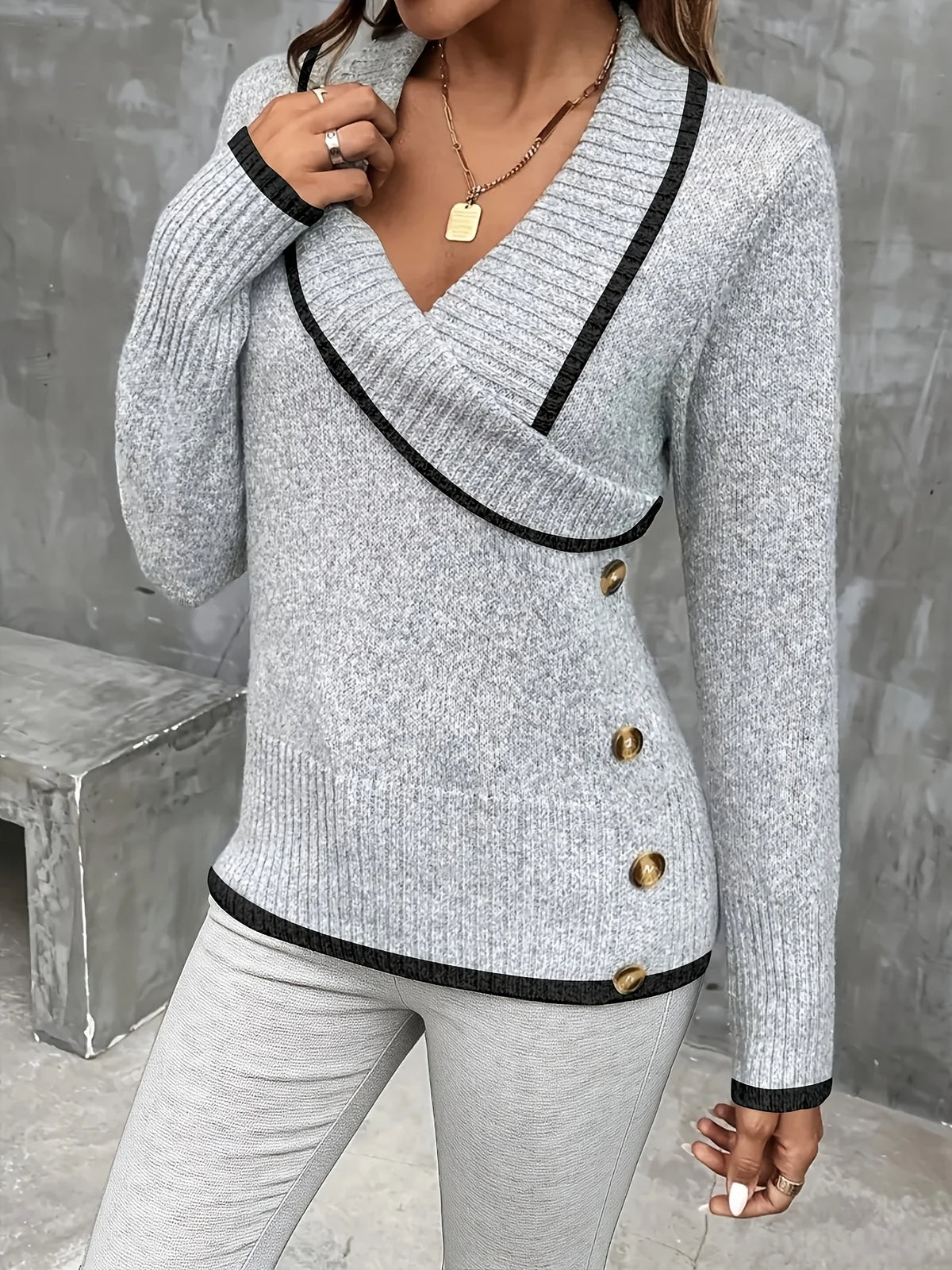 Noémie Wrap Knit Sweater