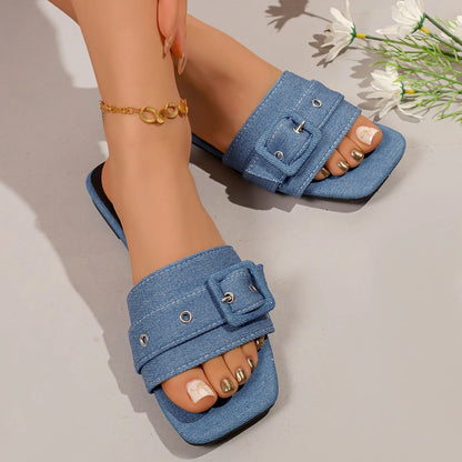 Avery Denim Flats