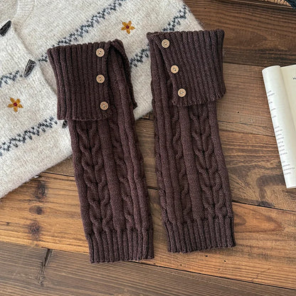 Sylvie Button Knit Leg Warmers
