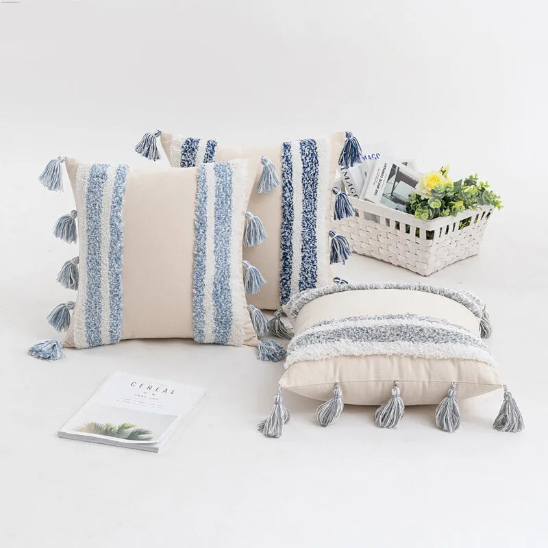 Kaia Boho Fringe Pillow Cover