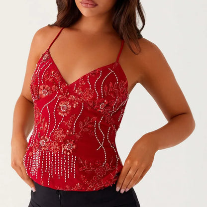 Rosette Beaded Cami