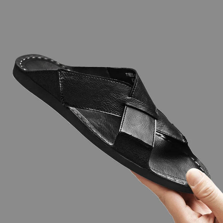 Calder Genuine Leather Slides