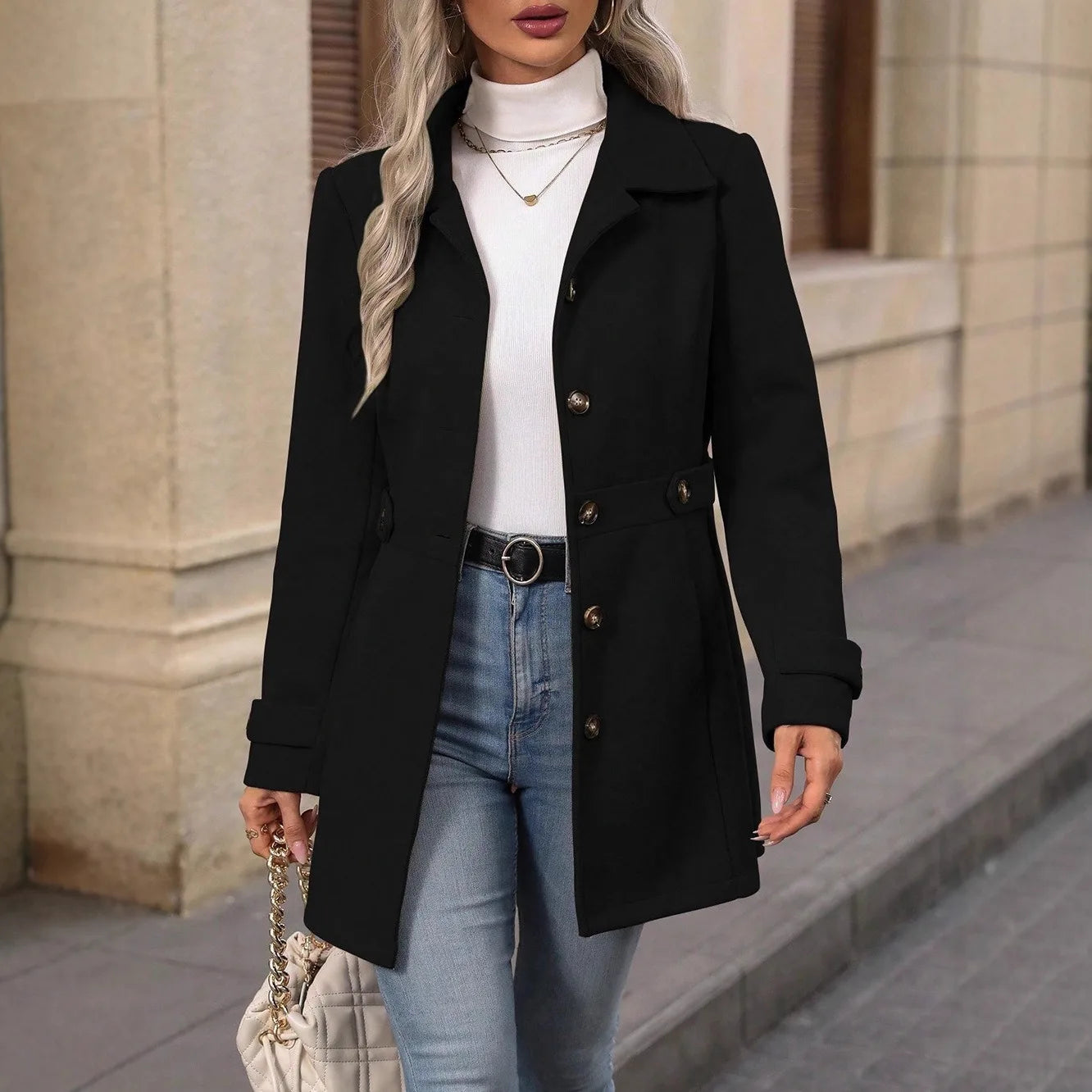 Charlotte Buttoned Trench Coat