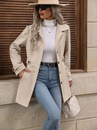 Charlotte Buttoned Trench Coat