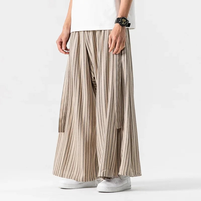 Cipher Stripe Wide-Leg