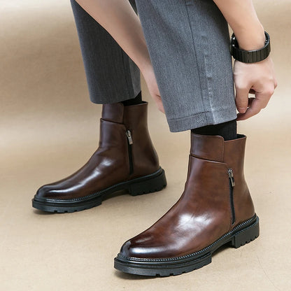 Knox Leather Zip Boot