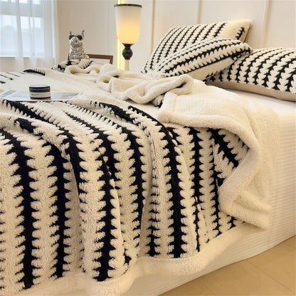 Haven Plush Striped Blanket