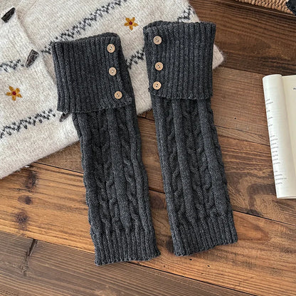 Sylvie Button Knit Leg Warmers