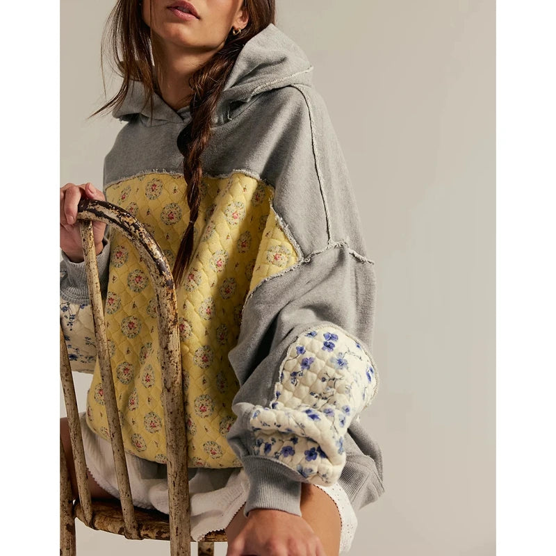 Wren Floral Patchwork Hoodie