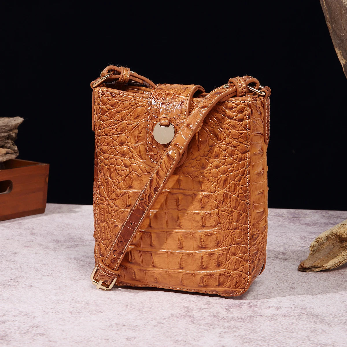 Virelle Croc Crossbody