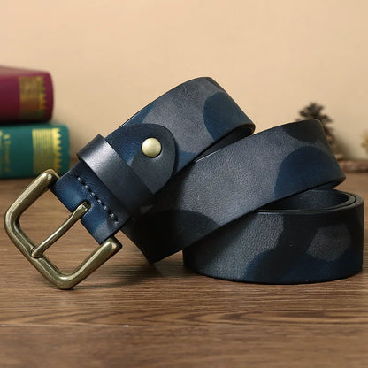 Flint Camo Leather Belt