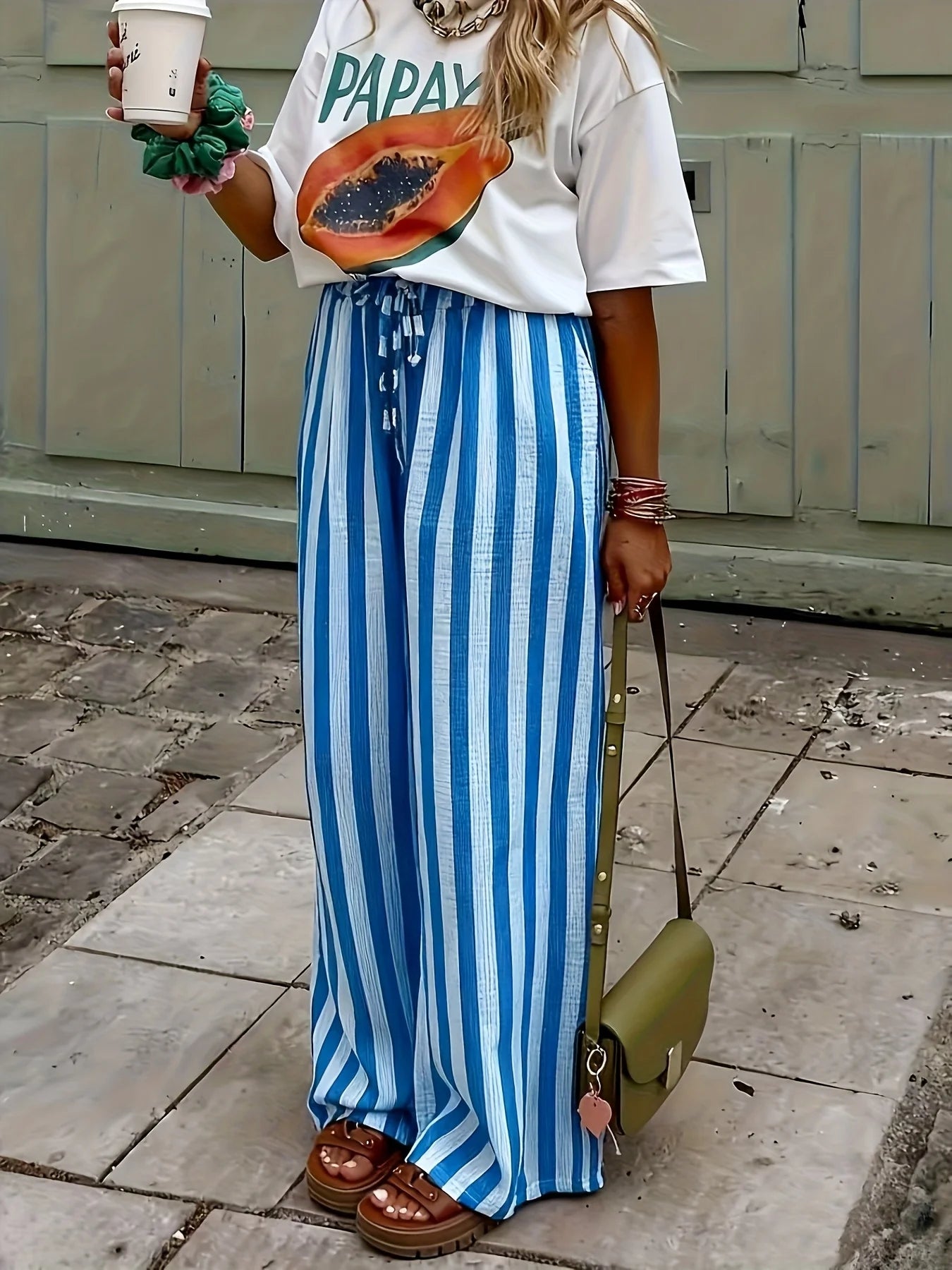 Capri Stripe Palazzo Pants