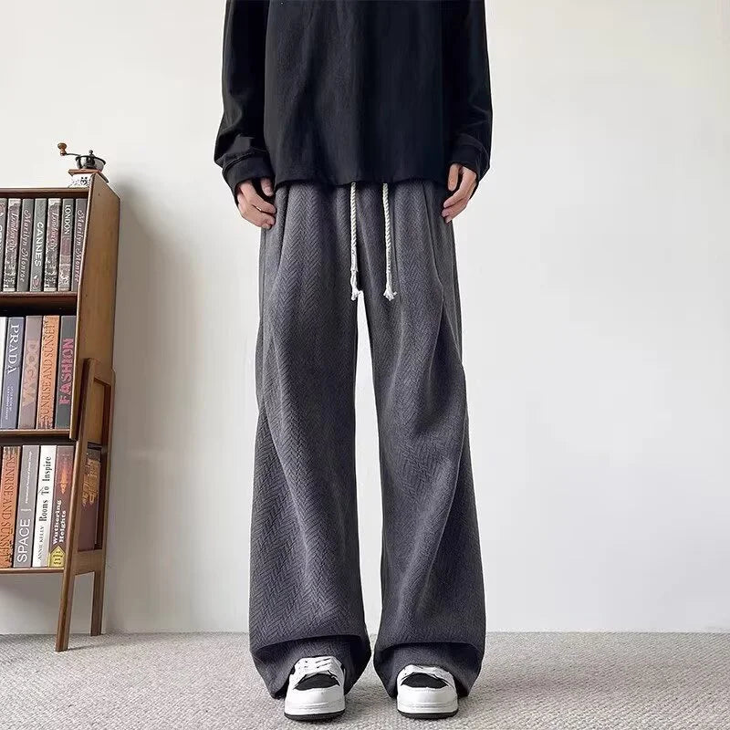 Callan Herringbone Wide-Leg Pants