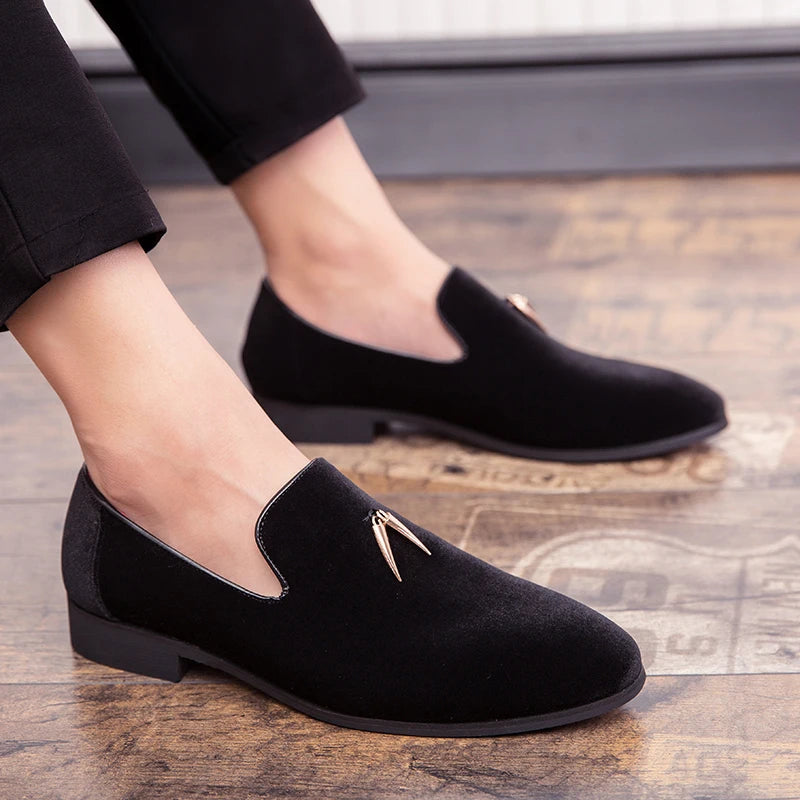 Crest Velvet Loafers