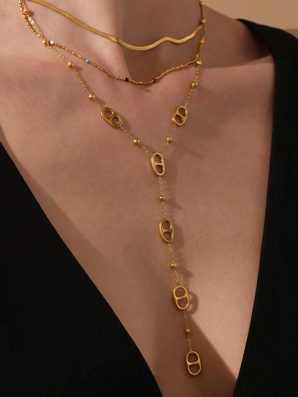 Giselle Sculpted Link Necklace