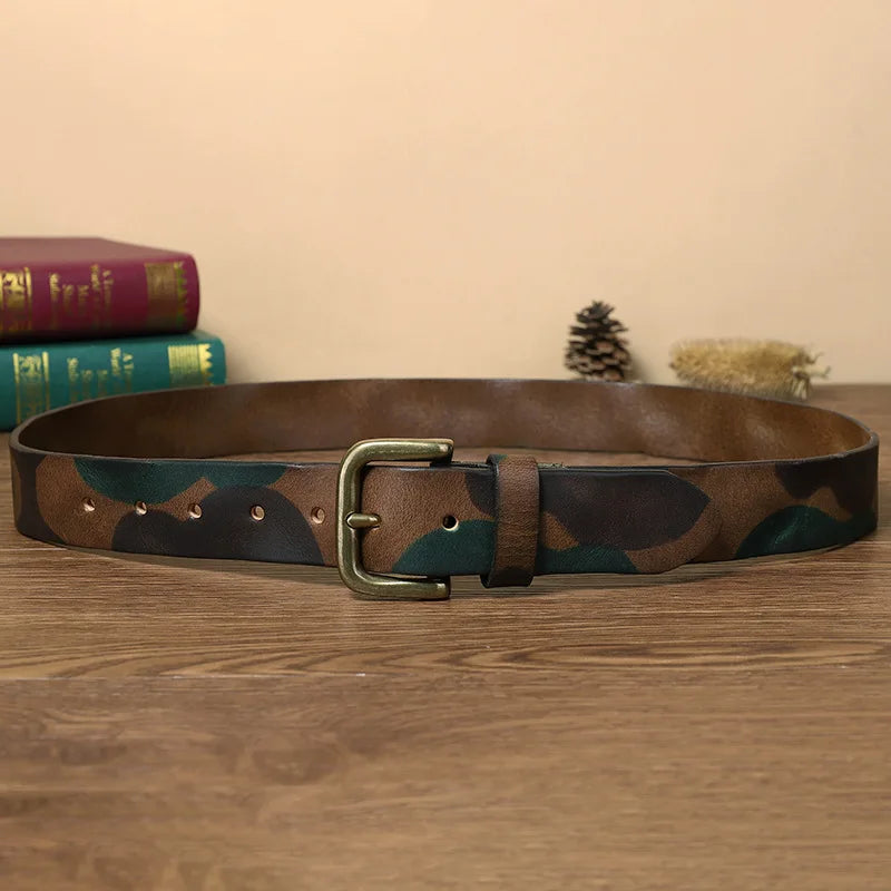 Flint Camo Leather Belt